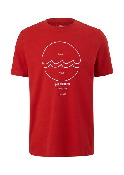 s.Oliver Red Label T-Shirt aus reiner Baumwolle - rot (30D1)