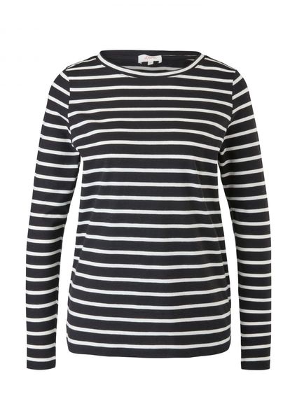 s.Oliver Red Label Striped long sleeve jersey top - black (99G2)