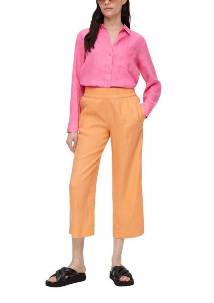 s.Oliver Red Label Relaxed: pants with allover print - orange (2115)