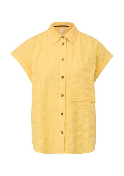 Q/S designed by Cotton oversize blouse  - yellow (1317)