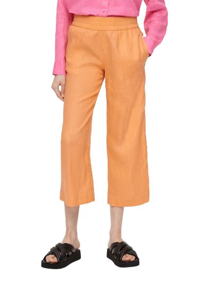 s.Oliver Red Label Relaxed: pants with allover print - orange (2115)