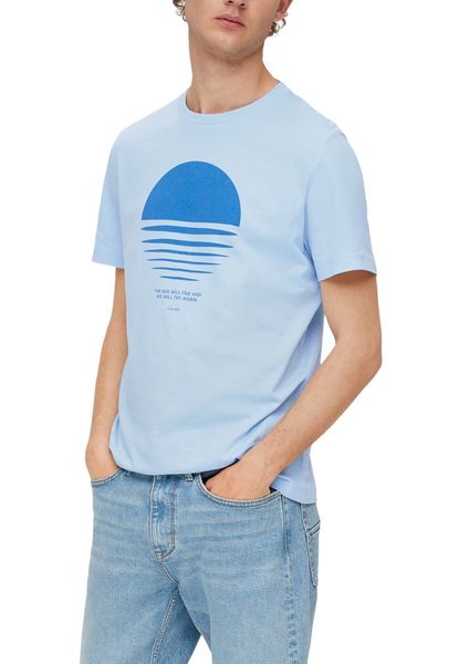 s.Oliver Red Label T-Shirt aus reiner Baumwolle - blau (50D1)