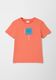 s.Oliver Red Label T-shirt with front print  - orange (2350)