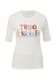 s.Oliver Red Label T-shirt en coton avec imprimé frontal brillant - blanc (02D0)