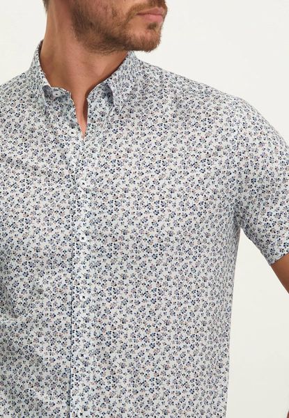 State of Art GOTS shirt made of poplin fabric - white/pink/blue (1141)