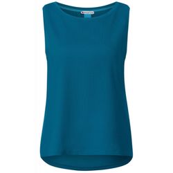 Street One Material mix top - blue (14718)