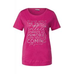Street One T-shirt avec wording multicolore - rose (34717)