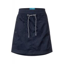 Street One Papertouch skirt solid L52cm - bleu (11238)