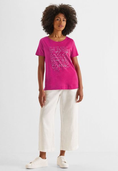 Street One Shirt with multicolor wording - pink (34717)
