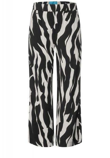 Street One Loose fit pants with print - black (20001)