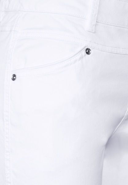 Street One Pantalon Casual Fit aspect soie - blanc (10000)