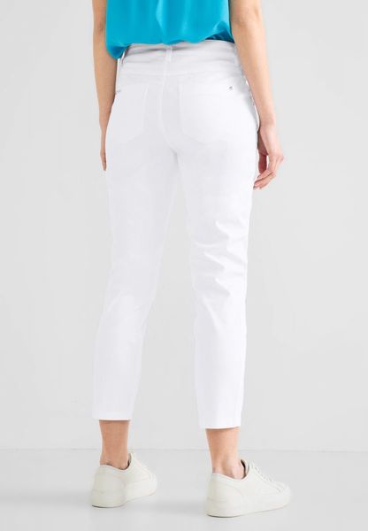Street One Casual fit silk look pants - white (10000)