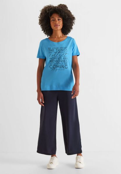 Street One Shirt mit Multicolor Wording - blau (34510)