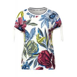 Cecil T-shirt imprimé dans un mélange de matières - blanc (33474)
