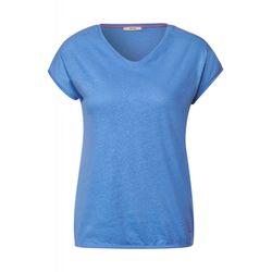 Cecil T-shirt en lin mélangé - bleu (12770)