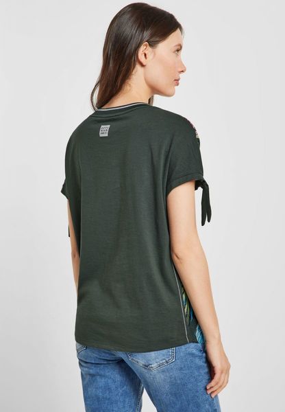 Cecil T-shirt imprimé dans un mélange de matières - vert (34684)