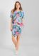 Cecil Linen dress with floral print - white/pink/blue (30000)