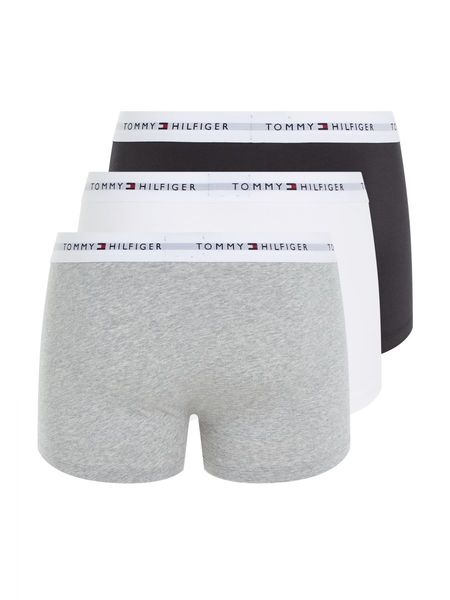 Tommy Hilfiger 3-Pack Essential Logo Waistband Trunks In Grey