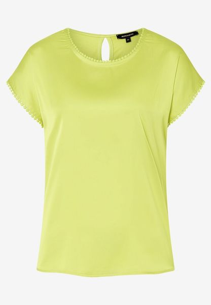 More & More Blusenshirt mit Zierkante  - gelb (0604)