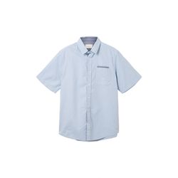 Tom Tailor Short sleeve shirt with structure - blue (31843)