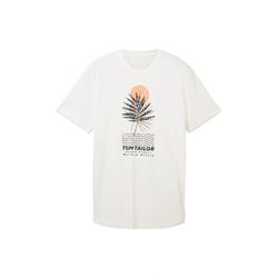 Tom Tailor T-Shirt mit Print - weiß (10332)