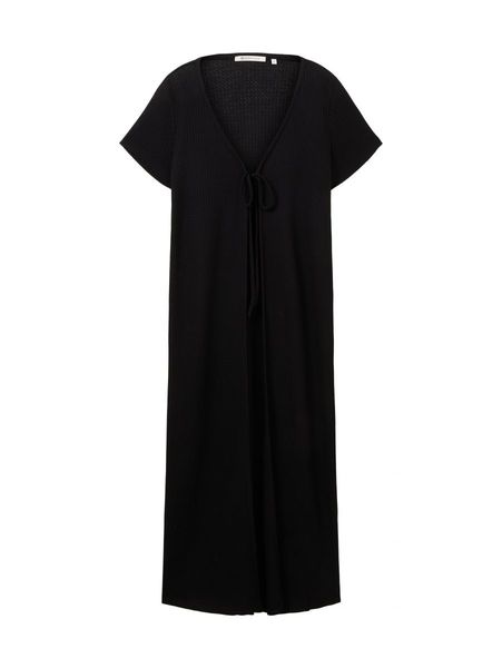Tom Tailor Denim Long cardigan avec structure gaufrée - noir (14482)