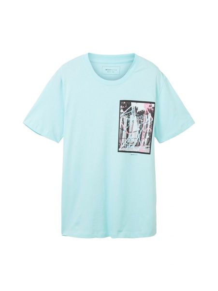 Tom Tailor Denim T-shirt avec impression photo - bleu (30655)
