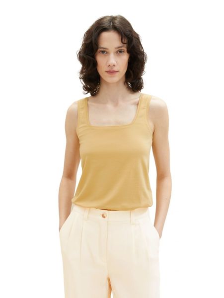 Tom Tailor Top with a square neckline - brown (31648)