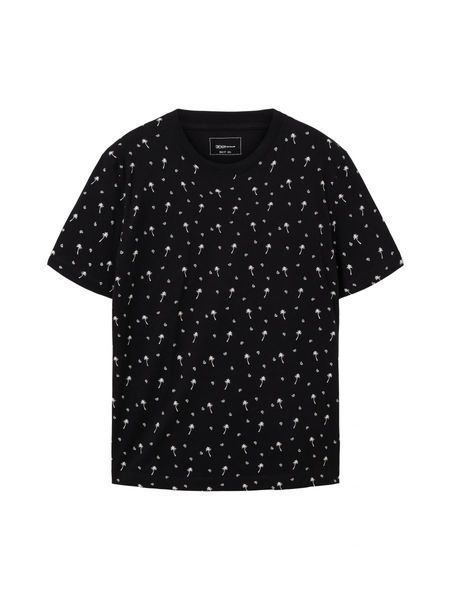 Tom Tailor Denim T-shirt avec imprimé allover - noir (31914)