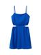 Tom Tailor Denim Mini-robe avec découpes - bleu (14531)