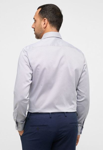 Eterna Modern Fit : printed cotton shirt - brown/blue (16)