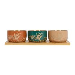 SEMA Design Bowls with tray - brown (00)