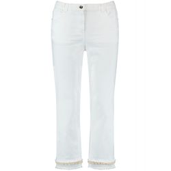 Samoon  7/8 Jeans mit ausgefransten Säumen - weiß (09600)