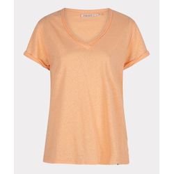Esqualo T-shirt basique en qualité lin  - orange (Papaya)