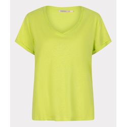 Esqualo T-shirt basique en qualité lin  - vert (Lime)