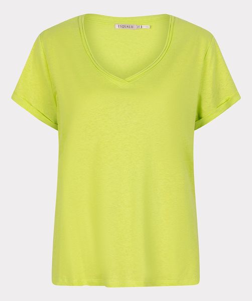 Esqualo Basic T-Shirt in Leinenqualität  - grün (Lime)
