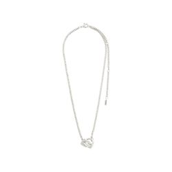 Pilgrim Recycled crystal pendant necklace - Learn - silver (SILVER)