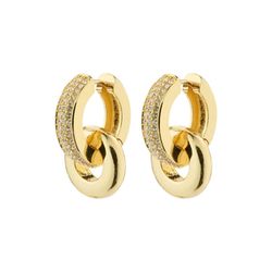 Pilgrim Recycled chunky hoop earrings - Learn - gold (GOLD)