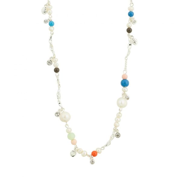 Pilgrim Halskette aus Kristall und Süßwasserperlen - Pflege - silver/weiß (SILVER)