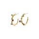 Pilgrim Recycled small twirl hoop earrings - Harley - gold (GOLD)