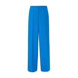 comma Regular: Wide leg trousers with pintucks - blue (5527)