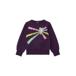 s.Oliver Red Label Sweatshirt with shiny front print - purple (4836)