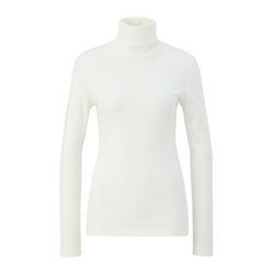 Q/S designed by T-Shirt Col roulé à manches longues - blanc (0200)