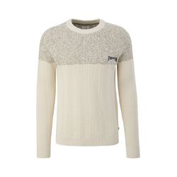 Q/S designed by Two tone knit sweater  - beige (80W0)