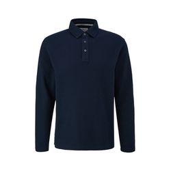 s.Oliver Red Label Longsleeve with polo collar - blue (5978)