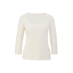 s.Oliver Black Label T-shirt long en coton stretch - white (0700)