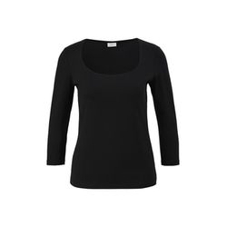 s.Oliver Black Label T-shirt long en coton stretch - black (9999)