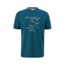 s.Oliver Red Label T-Shirt en coton imprimé   - bleu (69D2)