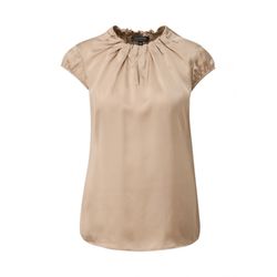comma Silk blouse with cap sleeves   - beige (8156)
