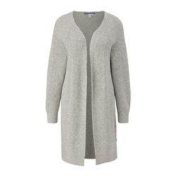 Q/S designed by Long cardigan made of cotton mix - gray (07W0)